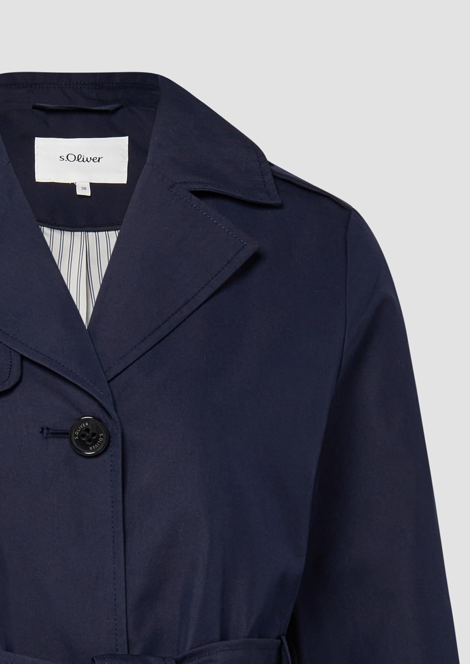 s.Oliver Wasserabweisender Trenchcoat im Slim Fit