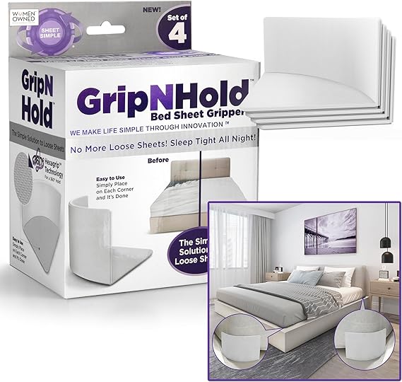 Sheet Simple Grip N Hold Bed Sheet Holder Discrete Heavy Duty Sheet Holder, 360