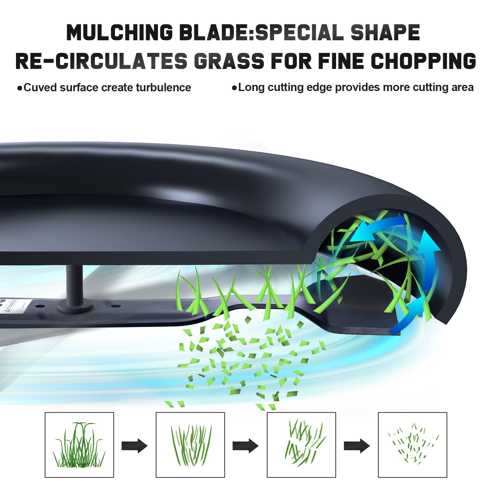 2 Gator Mulcher 3-in-1 Blades Compatible With 742-0616, 942-0616 Blade On 42" Decks, MTD, Cub - Foto 7