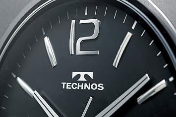 TECHNOS W-538 BK Wall Clock Black