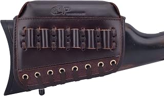WAYNE'S DOG Leather Rifle Cases For Scoped Rifles, Gun Cheek Riser Ammo Holder For .30-06, 308, 45-70 - WAYNE'S DOG