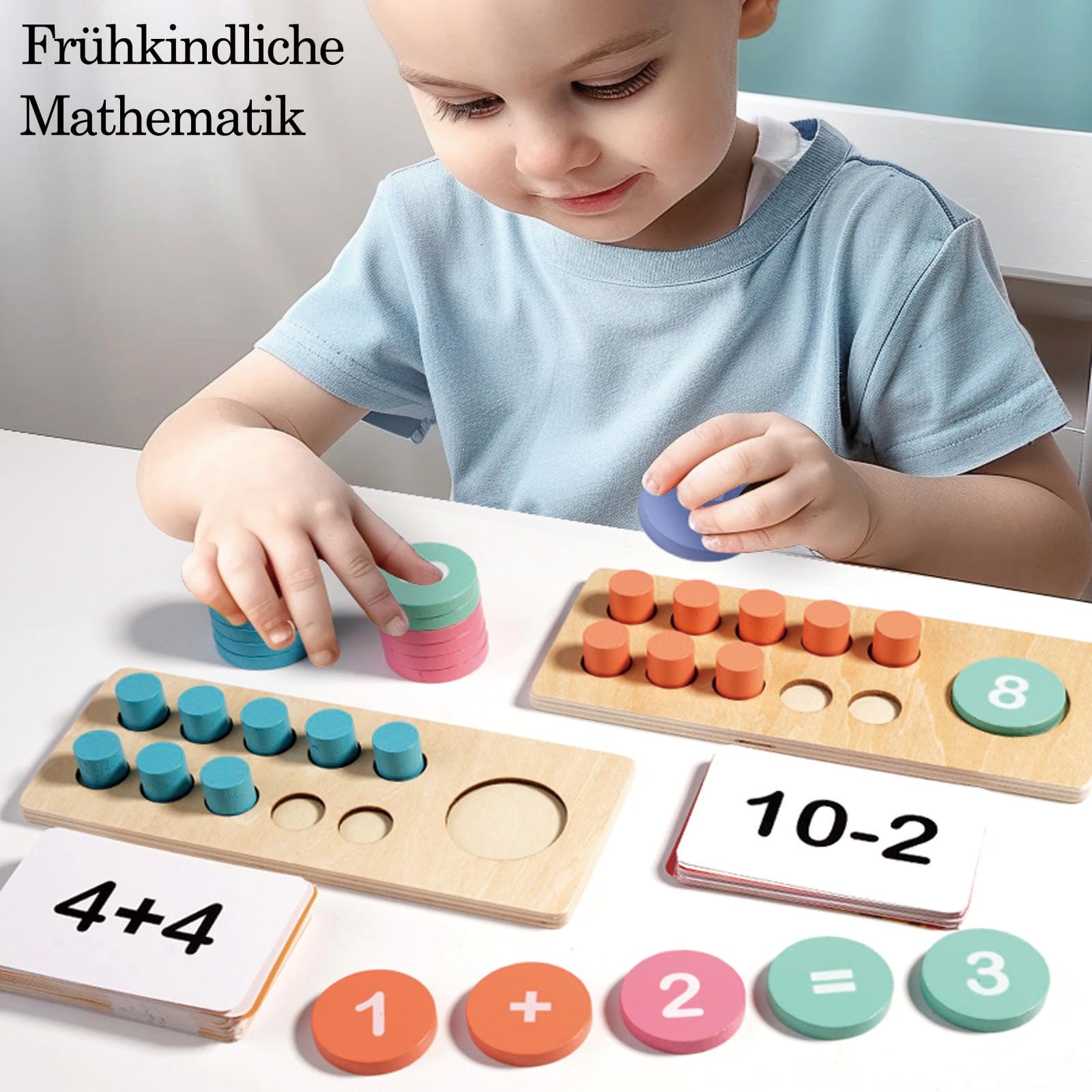 Montessori Spielzeug 2 3 4 5 6, Montessori Spielzeug ab 3 Jahre, Lernspiele ab 5 Jahre, Rechnen Lernen, Holzspielzeug, Lernspiele ab 4 Jahre, Lernspielzeug, Geschenk 2-6 Kinder Junge Mädchen
