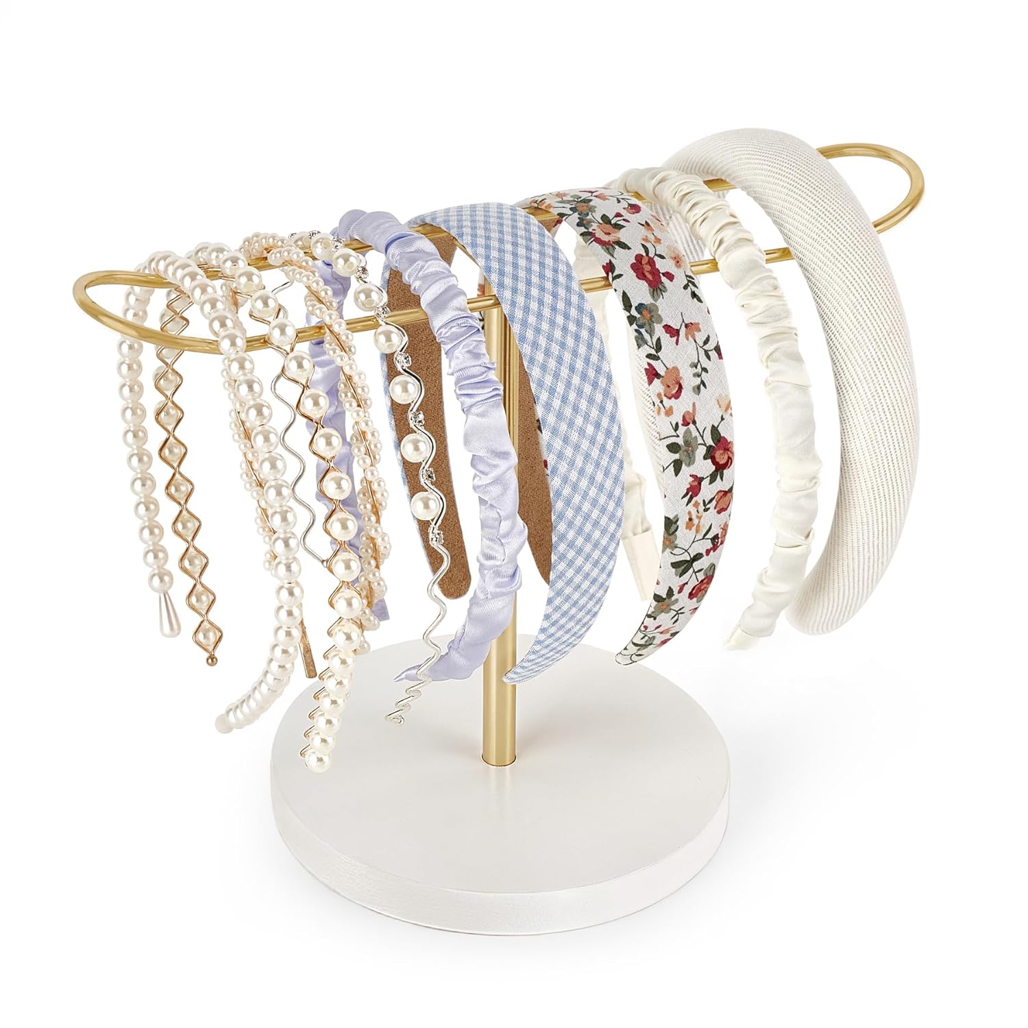 Dahey Headband Holder Metal Headband Organizer Hair Hoop Display Stand Modern Hair Accessories Organizer Storage Hair Ropes Bracelets