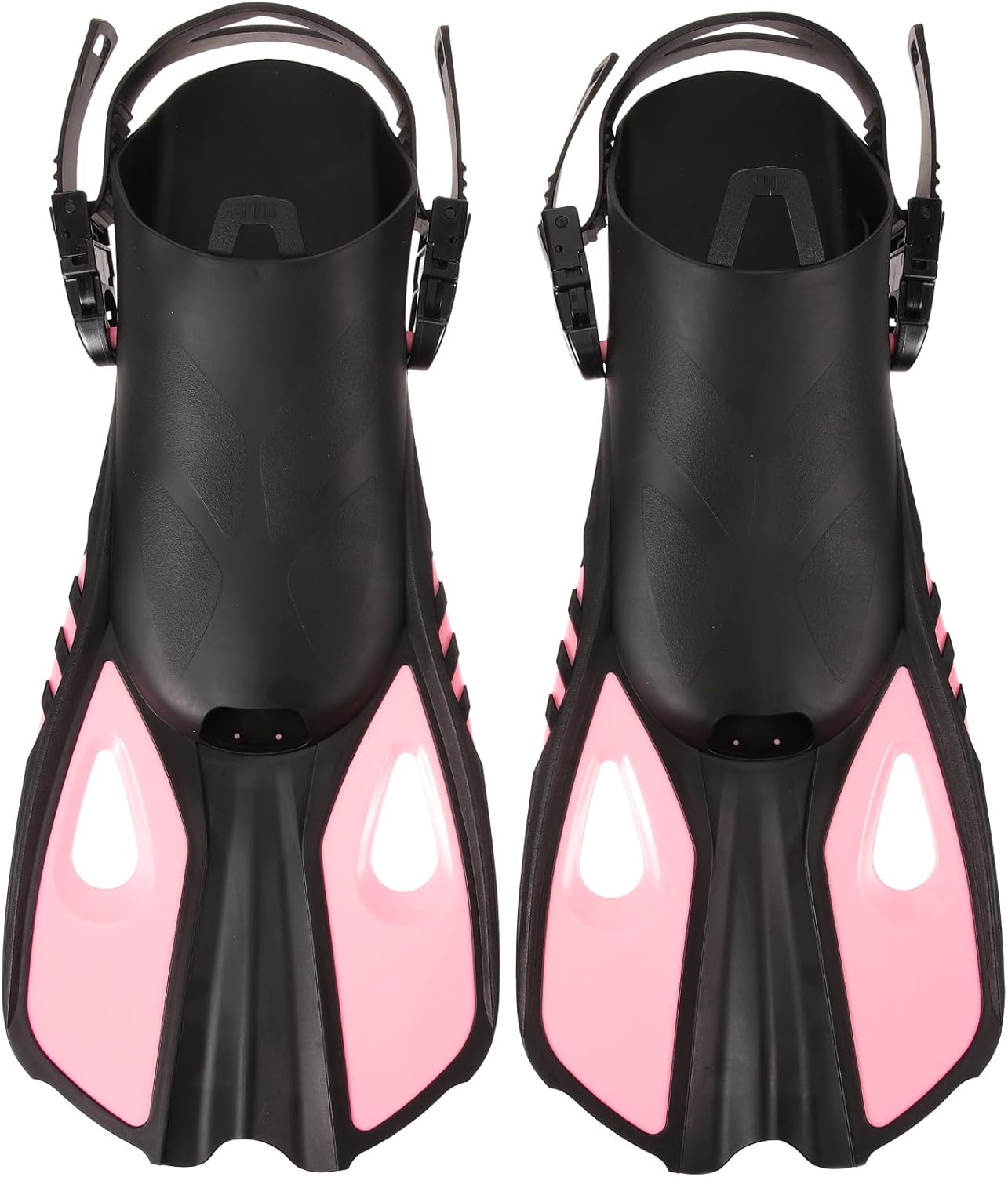 Alipis Adjustable Pink Silicone Diving Fins for Adults, Flippers for Snorkeling and Training, L/XL Size Floating Water Sports Fins