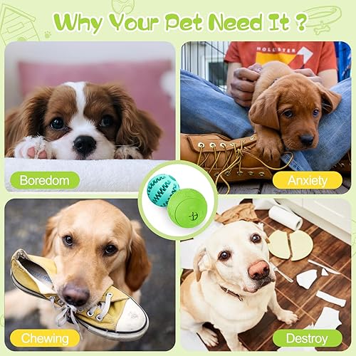 Miniatura 3 de HIPPIH Paquete de 2 rompecabezas para perros, juguetes interactivos para dispensar golosinas, juguetes duraderos para cachorros para dentición de