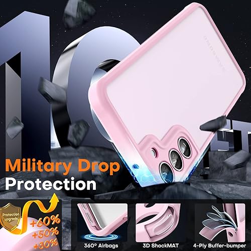 Miniatura 3 de TOCOL Funda para Samsung Galaxy S23 con protección integrada para el lente de la cámara, con 2 protectores de pantalla, parte trasera mate