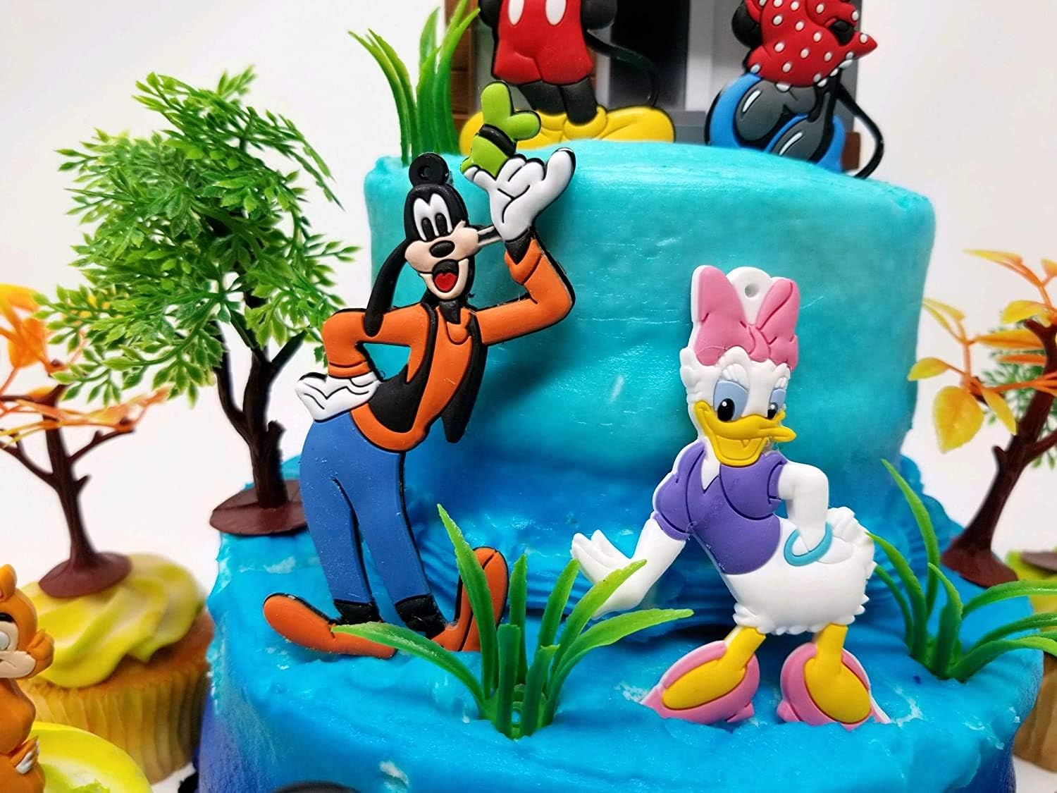 Mickey Mouse Clubhouse Cake Topper with Mickey and Friends and Decorative Themed Accessories (Unique Design)