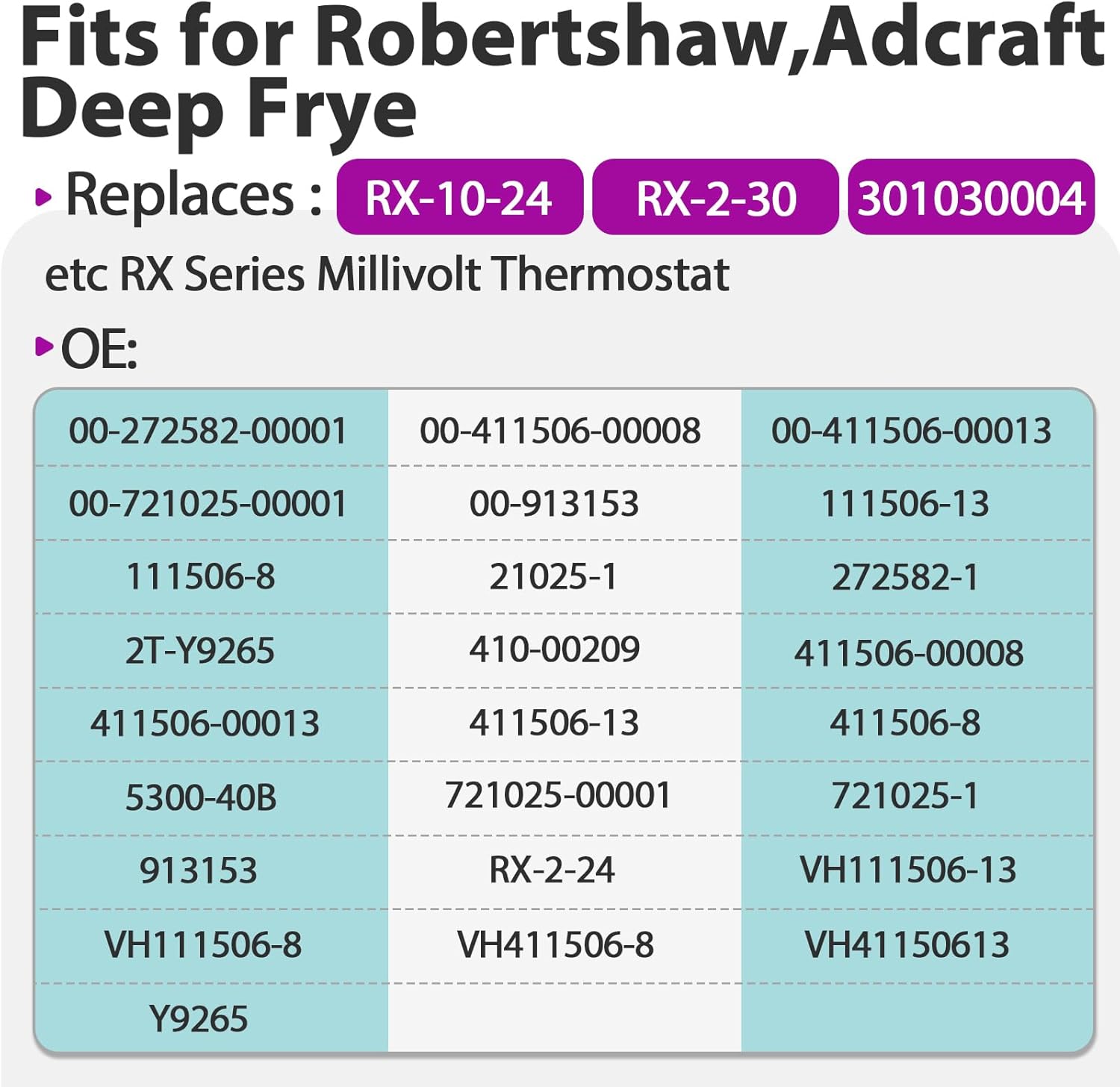 RX-2-24 Thermostat, Millivolt Control Compatible with Adcraft Atosa Robertshaw Deep Fryers, 3/8" MPT Stuff Box, 200-400F Replacement for Atosa 301030004 00-913153 RX-2-24 RX-10-24 RX-2-30 Thermostat
