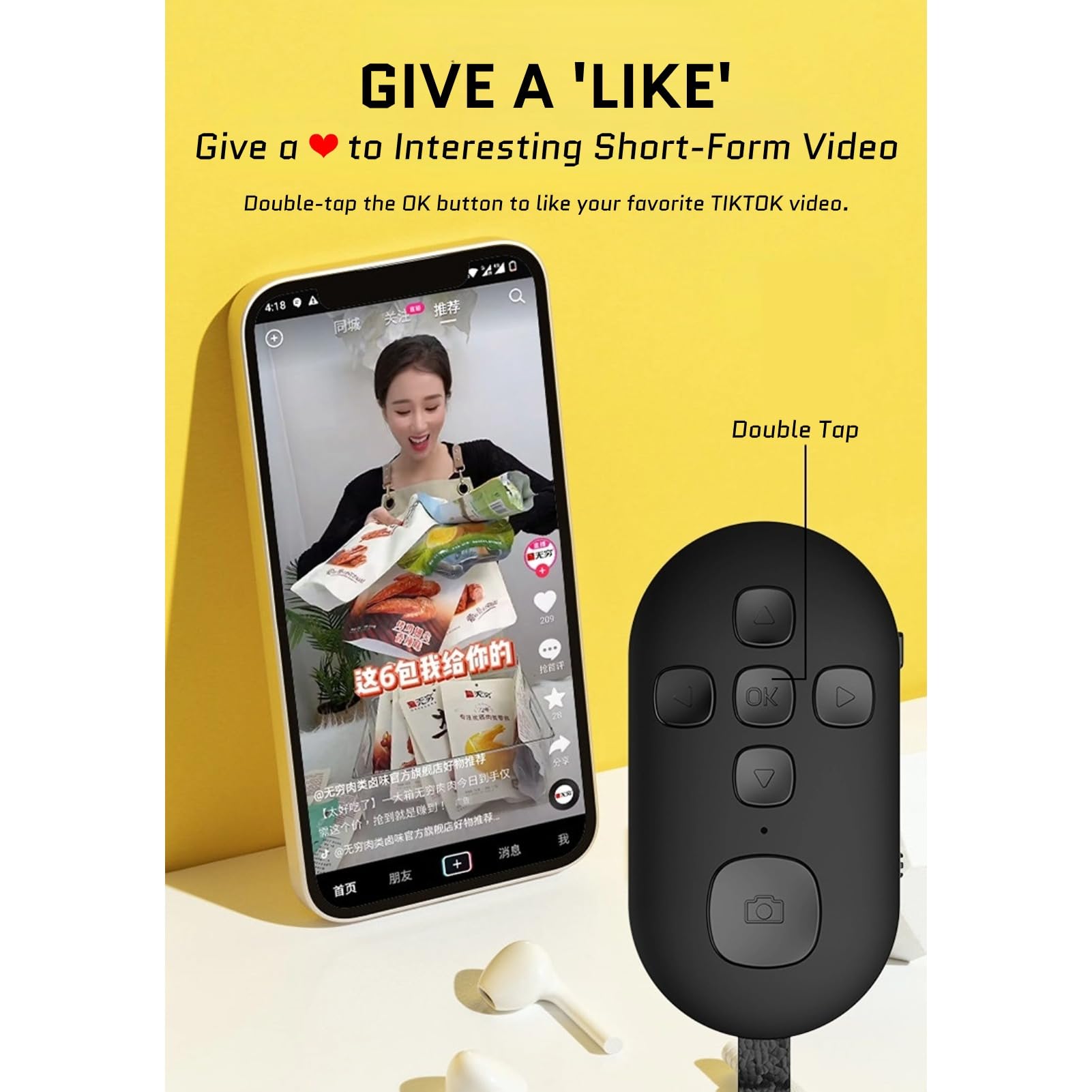 HTN - Clicker Blue-selfie Clicker Wireless Bluetooth 4.0 Dito Del Video Controller Video Clicker 8428856319244 - Foto 9