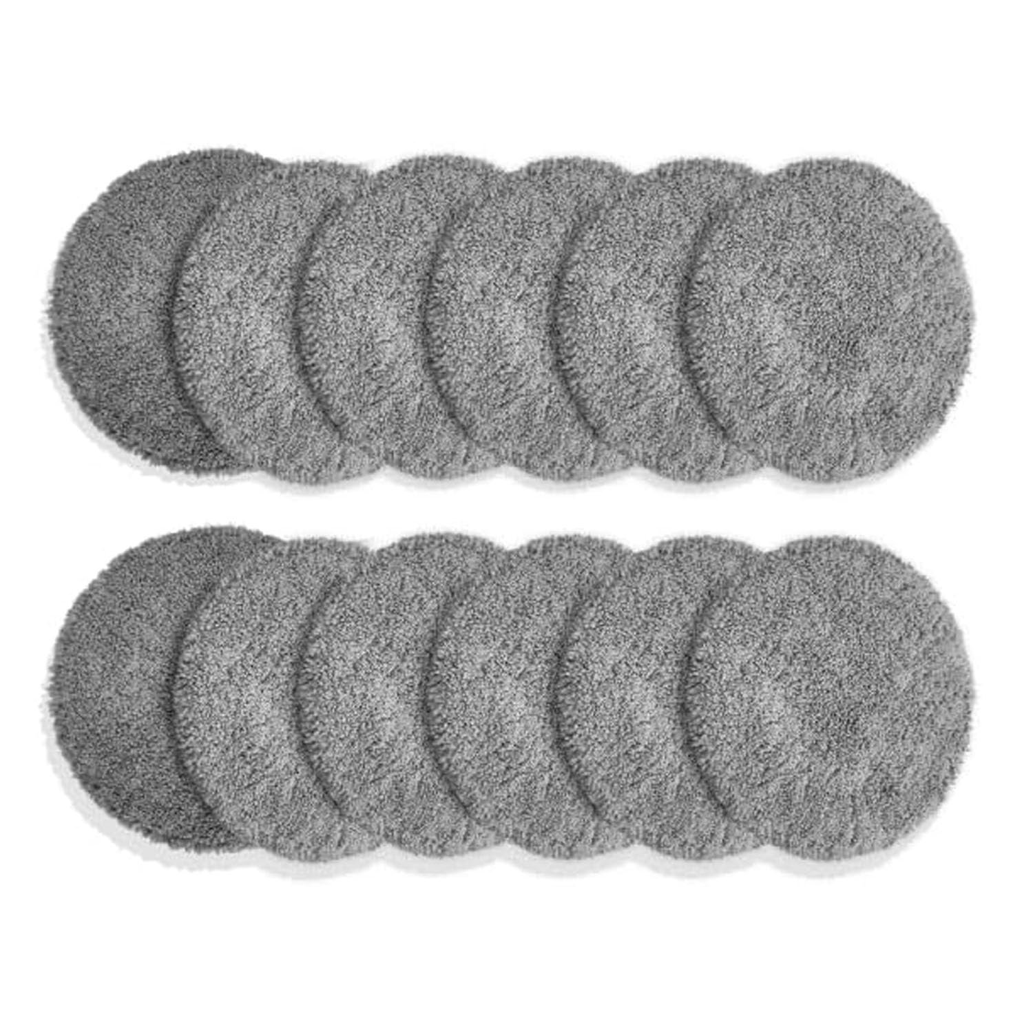 T/F Lot de 12 chiffons de rechange gris pour robots de nettoyage de vitres, accessoires pour robots de nettoyage de fenêtres, pour robots X8, X6, X7