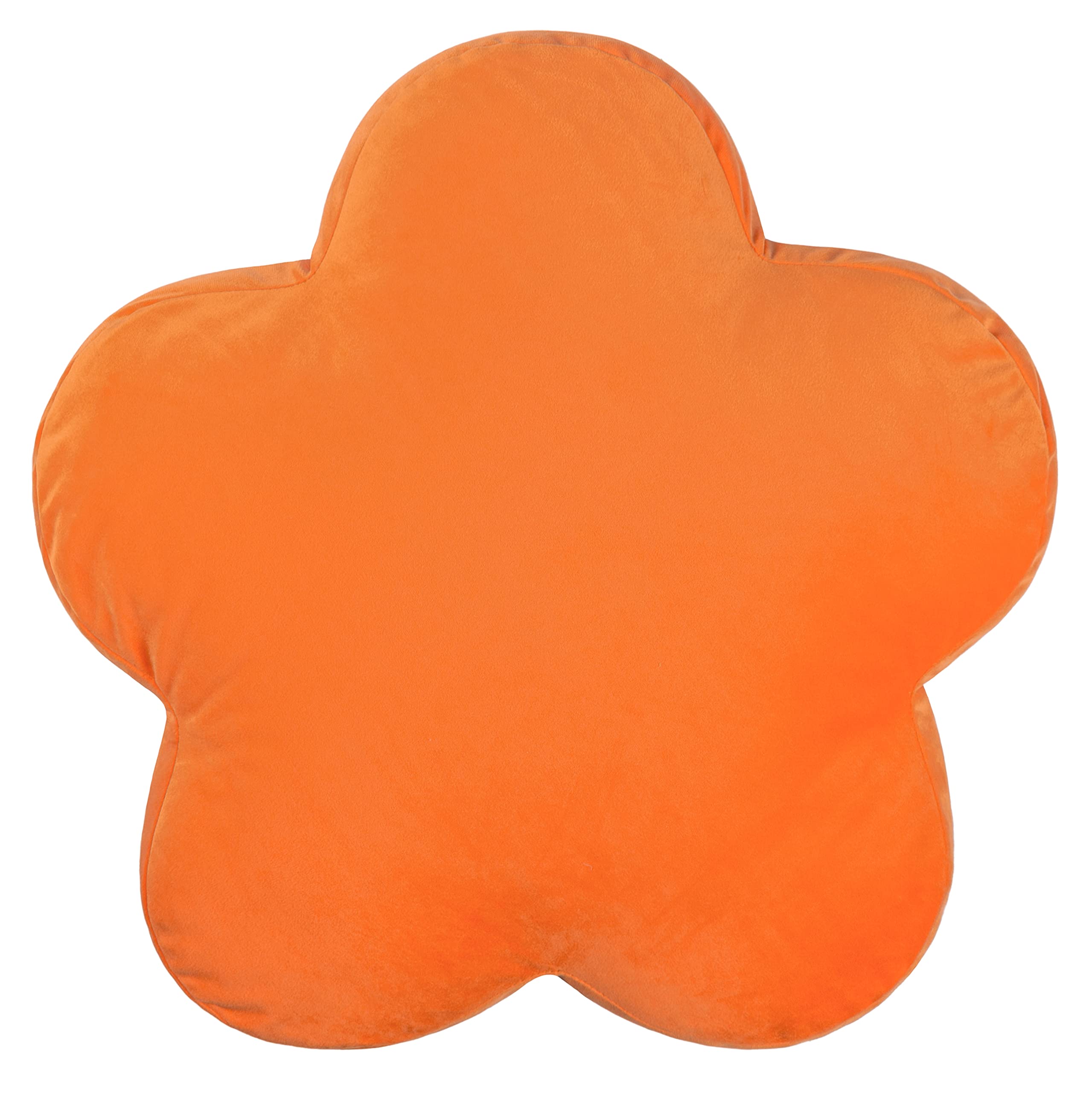 Heya Home Flower Ready Filled Cushion,Orange,45 x 45cm