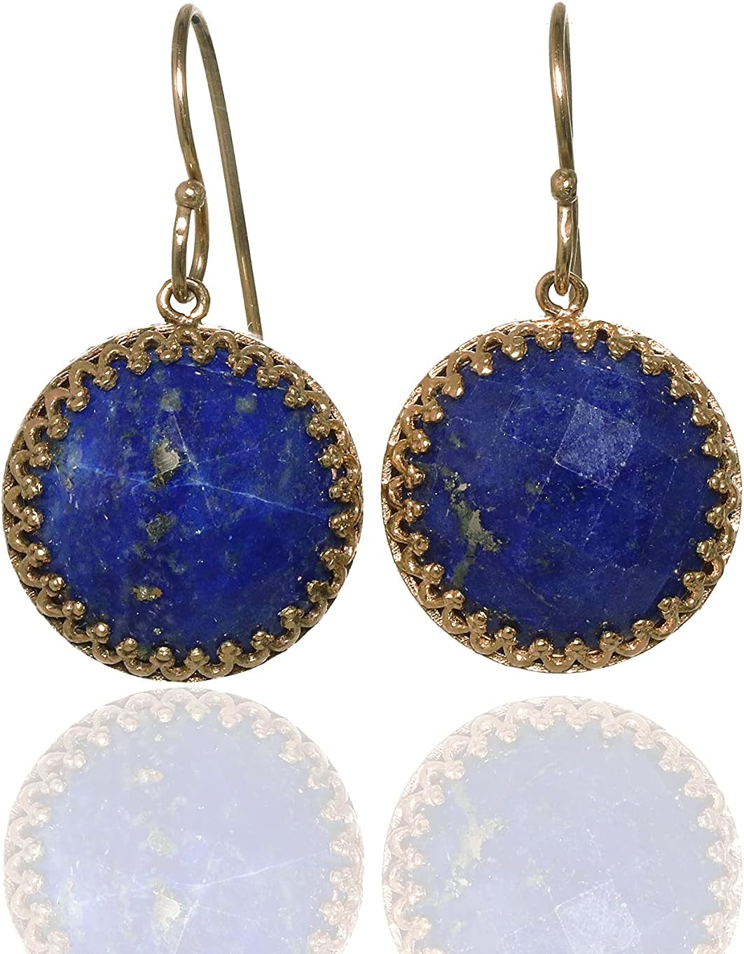 Dangling Lapis Lazuli Earrings - Large Gemstone Silver Earrings, Birthstone Jewelry - Handmade Statement Jewelry for Women - with Box