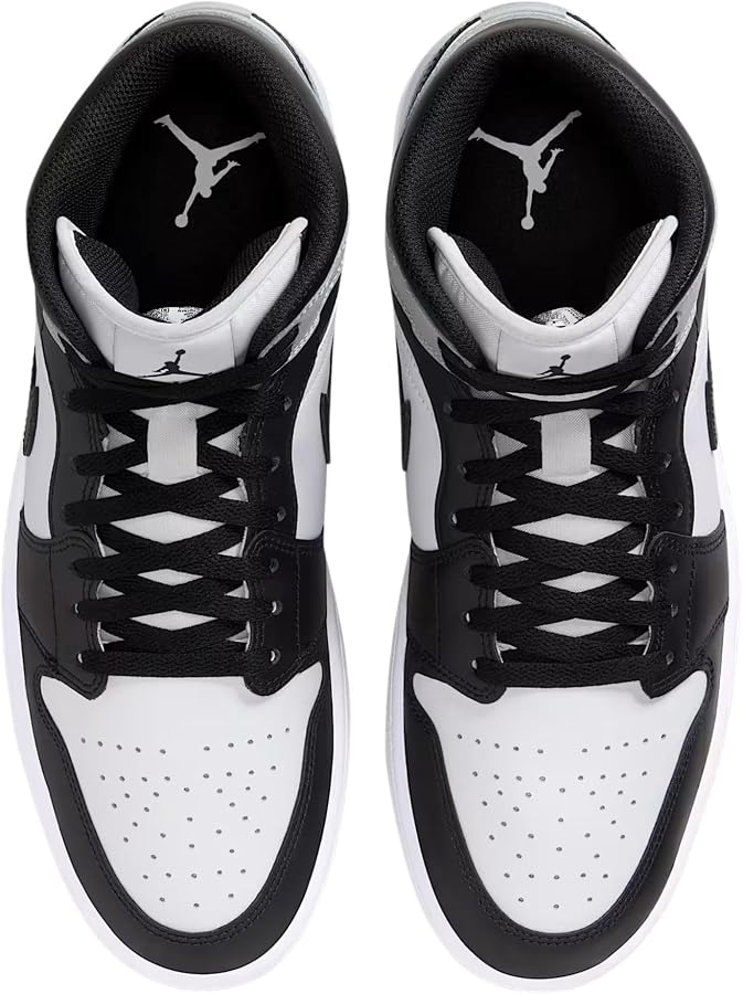 Air Jordan 1 Mid Men's Shoes (White/Light Smoke Grey/Black), White