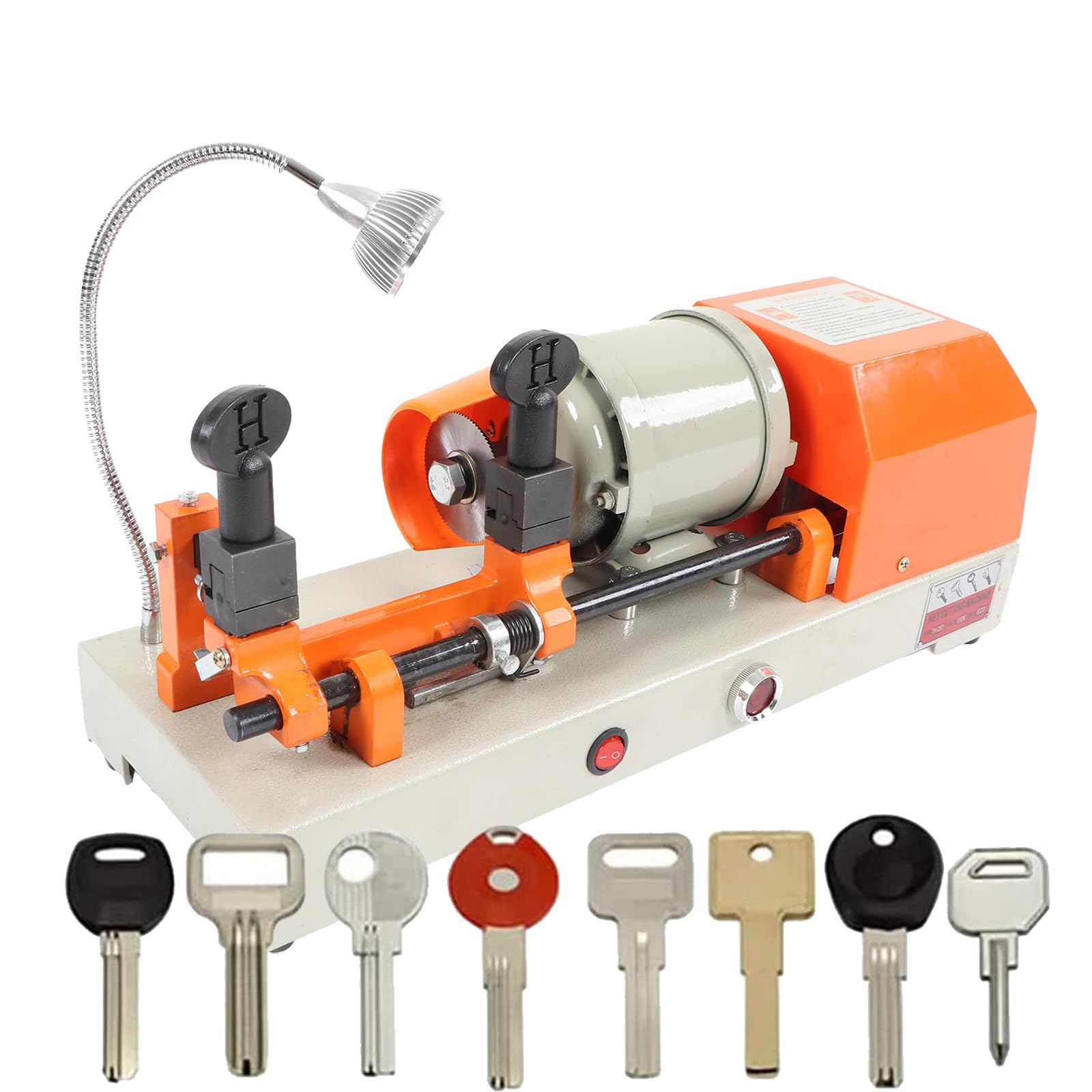 Generic Key Cutting Machine Duplicator, Automatic Horizontal Copy Machine with 5 Duplicating Types, Accurate Adjustment and Easy Operation - Ideal for Duplication