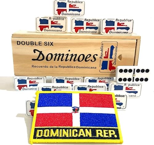 Miniatura 4 de Double Six Dominó con la bandera de República Dominicana