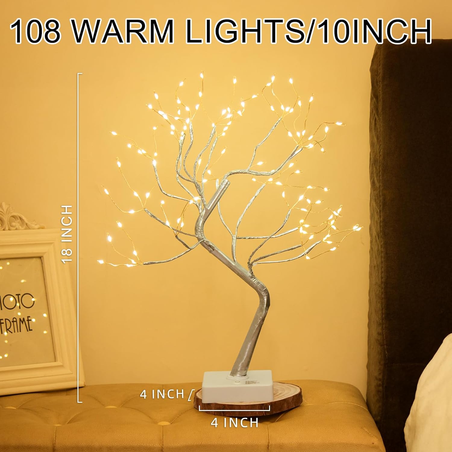 PEIDUO Fairy Light Tree, 108 LED Lighted Trees for Decoration Inside, Christmas Tree with 9 Modes & Timer, Fairy Light Spirit Tree for Home Indoor Christmas Decoration - Image 4