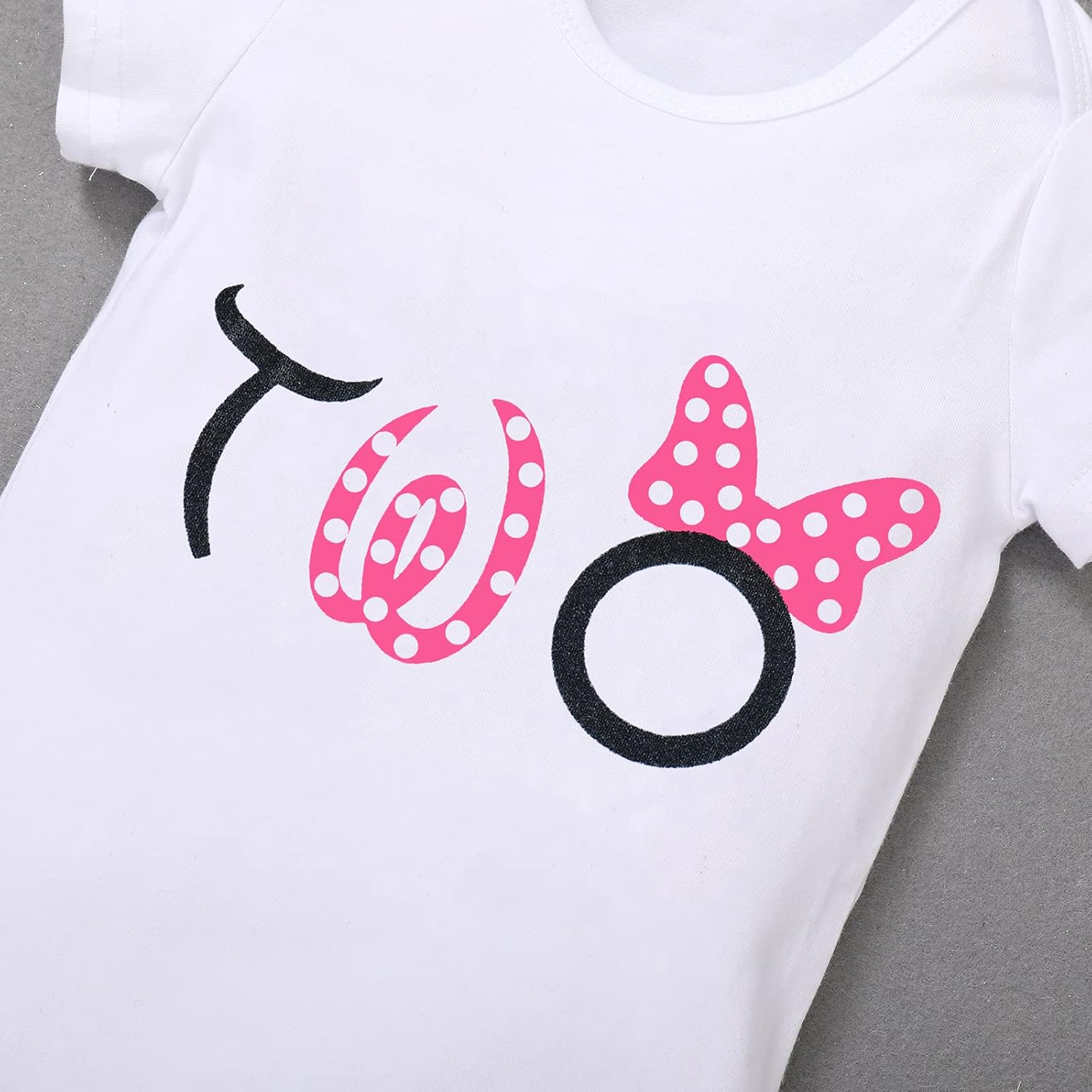 IMEKIS Baby Girl Mouse Birthday Outfit 1st 2nd Birthday Cake Smash Romper Tutu Skirt Polka Dots Clothes Set - Image 4