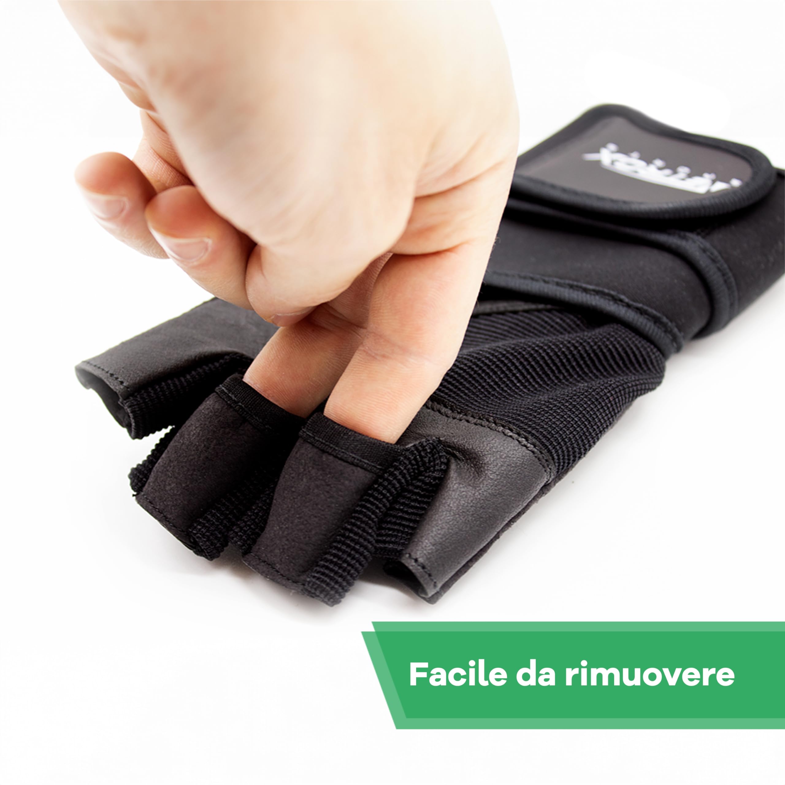 Guanti Palestra Uomo e Donna Vera Pelle 40cm Polsini Antiscivolo Traspirante Fitness