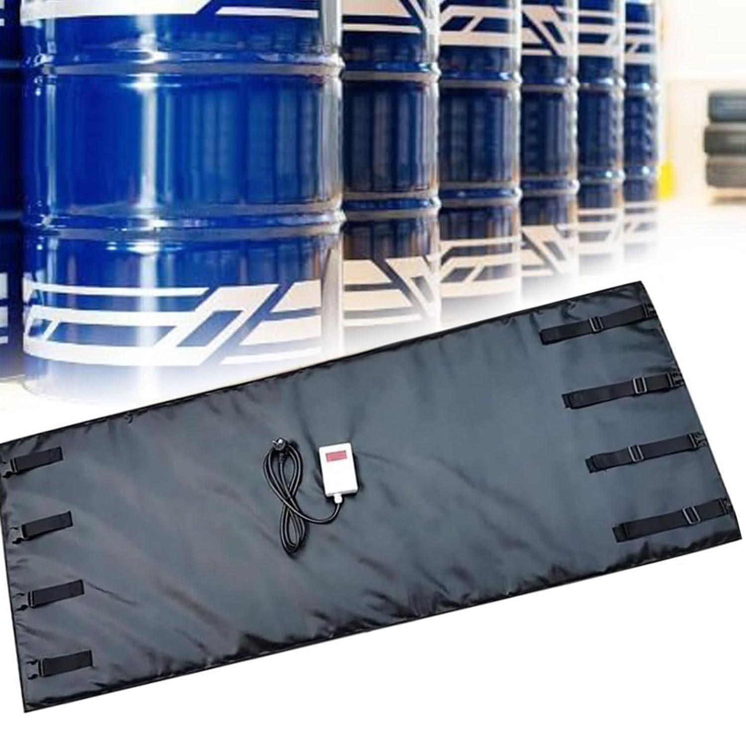 MRVAKDYDI Oil Barrel Heating Blanket, Heating Blanket For 55 Gal 200L IBC With Adjustable 0-150C Thermostat Freeze Protection(55gallon(200l))