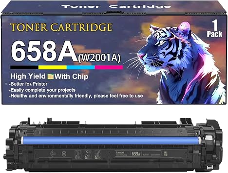 658A Toner Cartridges Replacement for HP 658A W2000A W2001A W2002A W2003A Toner Cartridge Work for HP Color Laserjet Enterprise M751dn M751n Printers, Cyan