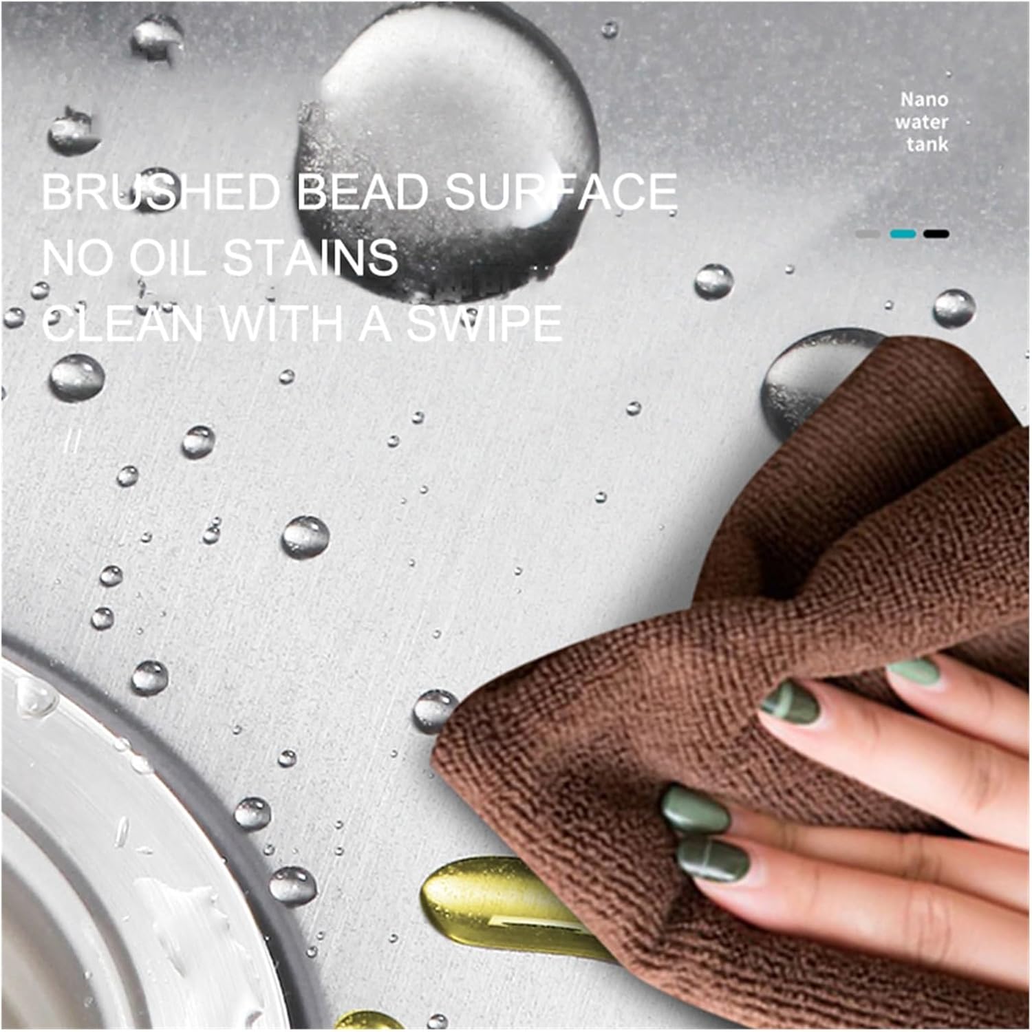 Kitchen Sink Set 304 Stainless Steel Multiple Size Single Bowl Undermount Basin for Kitchen Fixture Improvement with Drainage(52X42CM)