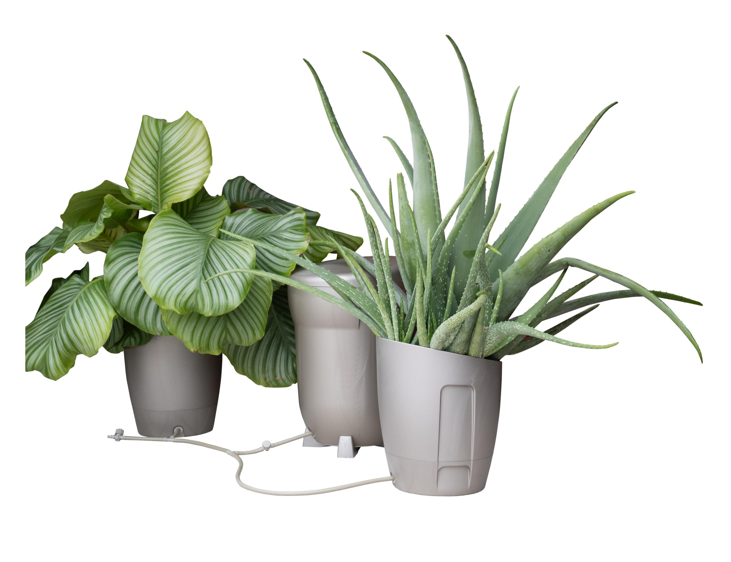 AutoPot Khloris - Sistema di irrigazione con 2 vasi da 8,5 l e serbatoio da 20 litri, colore argento, per giardino d'inverno, balcone, terrazza, senza corrente, solo a gravità