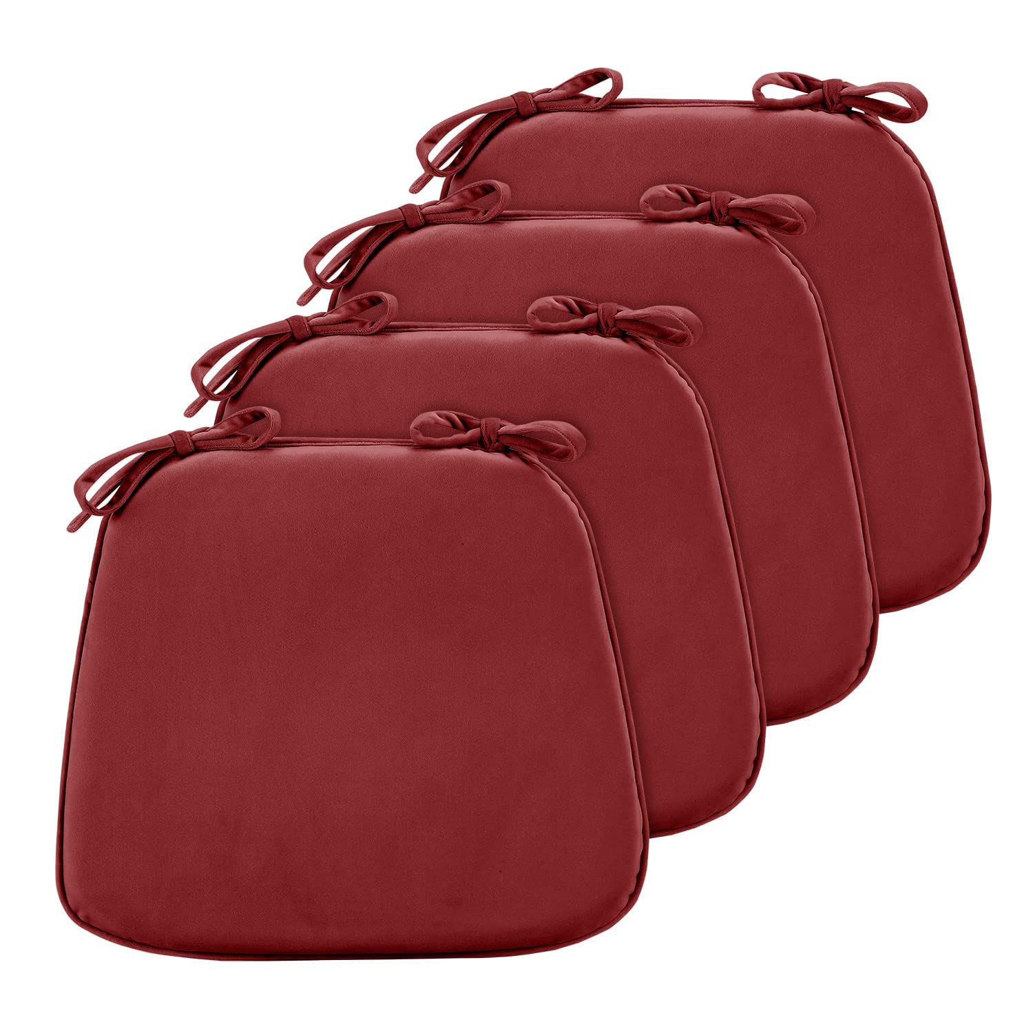 GIANTEX Chair Cushions Set of 4 for Dining Chairs Memory Foam Chair Pads with Ties for Kitchen Bedroom Living Room & Dining Chairs (17x15x1.5 Inches, Red) (B0BZCH6GYH) Amazon Price History, Amazon Price Tracker