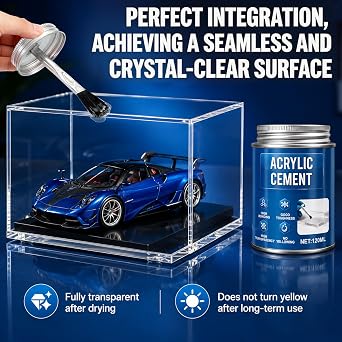 Acrylic Cement with Applicator Bottle Clear Fast-Setting Heavy Duty