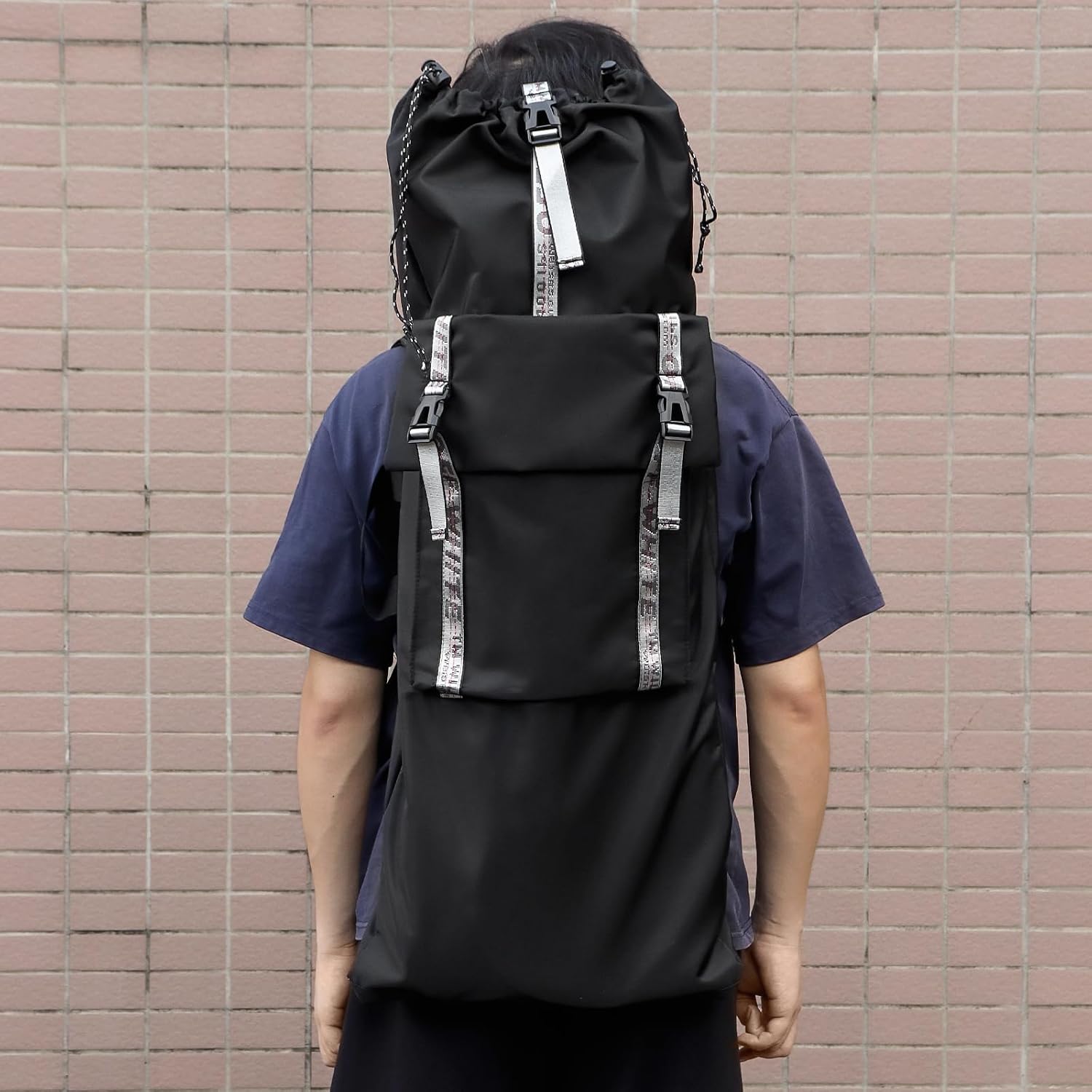 Large Skateboard Backpack - Fits 30 Inch & Oversize Skateboards up to 33", Waterproof Durable Skate Bag with Adjustable Shoulder Strap, Outer Pocket & Reflective Zipper Chain