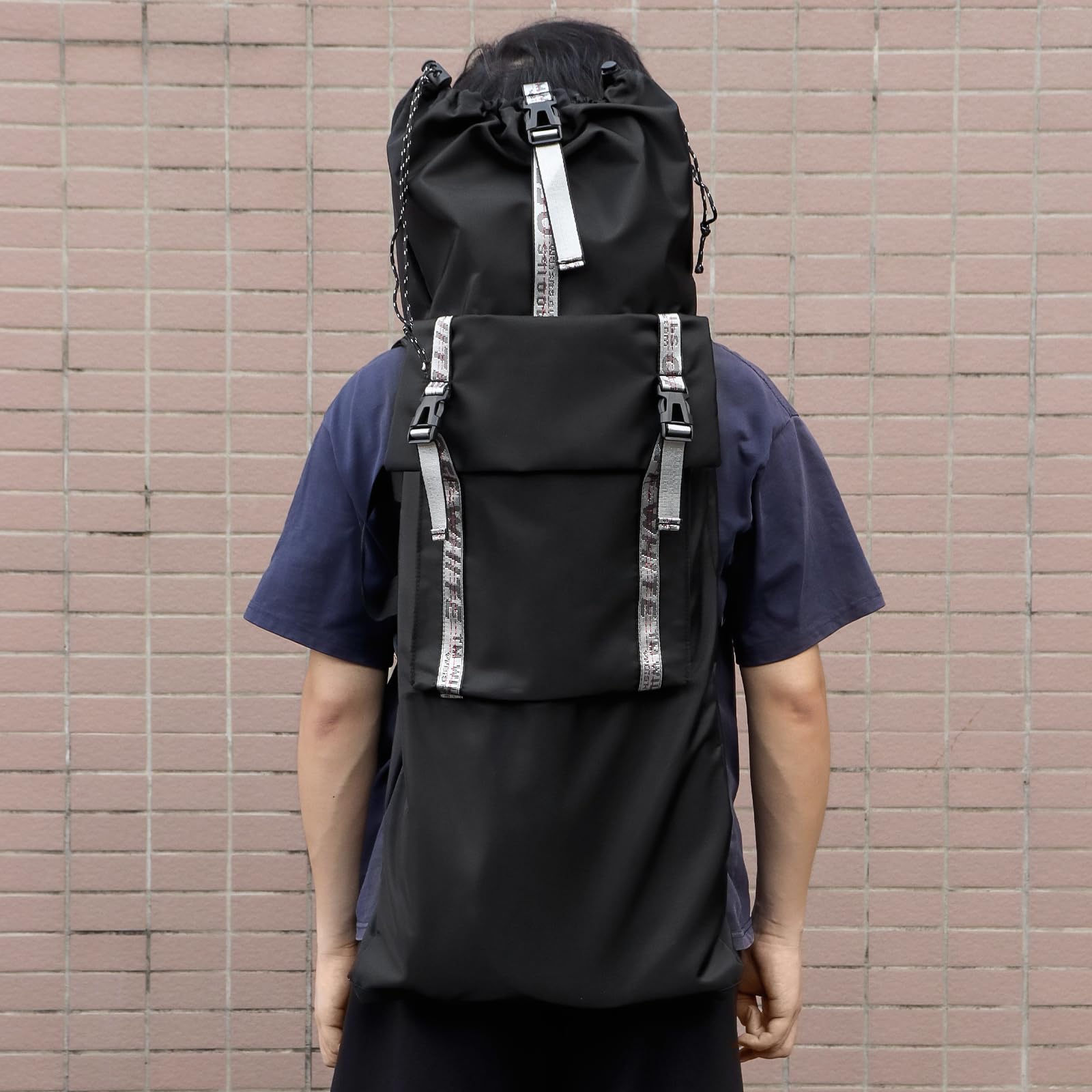 Grand sac à dos pour skateboard – Convient aux planches à roulettes surdimensionnées de 76,2 cm et aux planches surdimensionnées jusqu'à 83,8 cm, sac imperméable et durable avec bandoulière