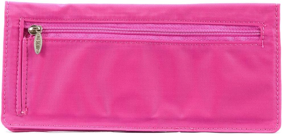 Big Skinny Women's Executive Bi-Fold Checkbook Slim Wallet, Holds Up to 40 Cards