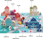 Blocs de construction en bois pour les tout-petits, les enfants Construction de la ville Jouets créatifs avec Alphabet nombre playset, Éducation préscolaire Bloc d'éducation pour les garçons filles Âges 3 4 5 6 (120 Pcs)