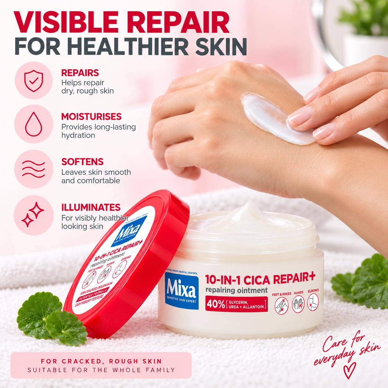 Amazon.com : Mixa 10-in-1 CICA Repair+ Restoring Ointment for Very