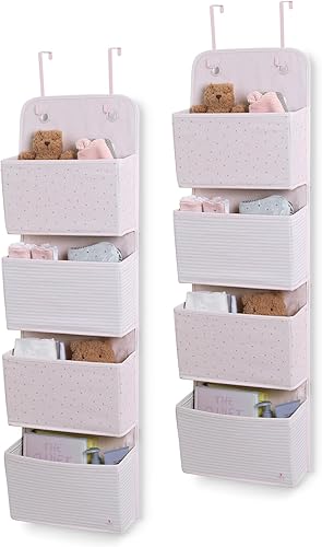 Miniatura 3 de Delta Children Gap babyGap - Organizador de almacenamiento sobre la puerta con 4 bolsillos, 2 unidades, color azul