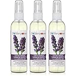 Natural Flower Power Air Freshener Spray - Odor Eliminator with Essential Oils for the Home, Car & Fabric - Cruelty Free & Vegan - 3 Pack - Lavender - 3 x 4 oz