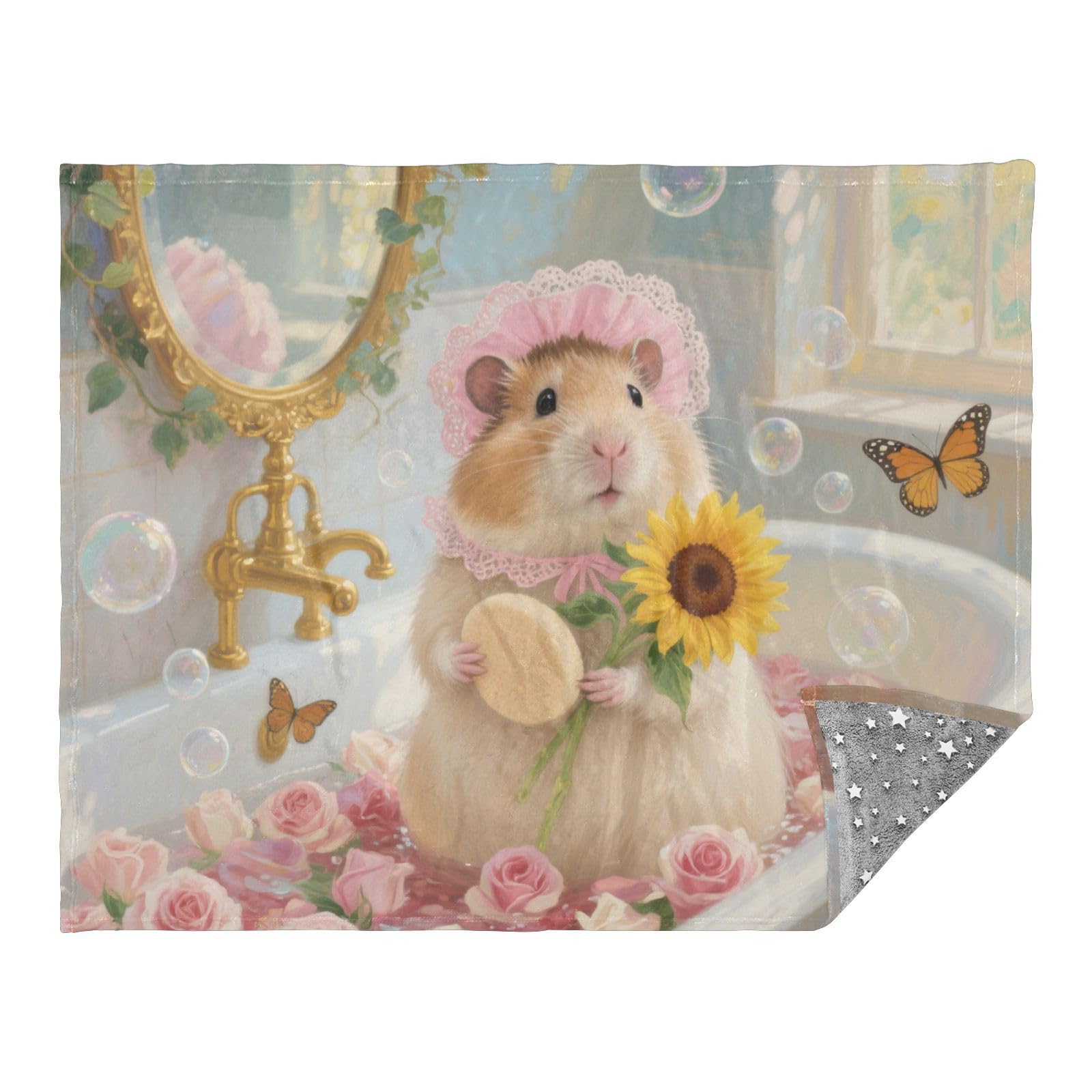 Couverture de baignoire de hamster grand plaid chaud 127x178cm pour ne plus avoir froid sur le canapé