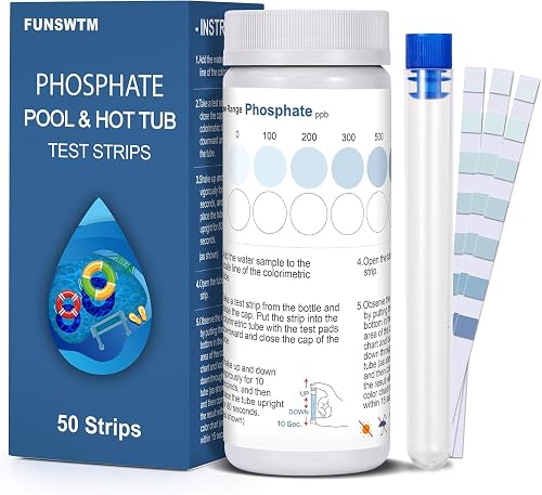Phosphate Test Kit for Pool Spa Hot Tub,50PCS Phosphate Test Strips