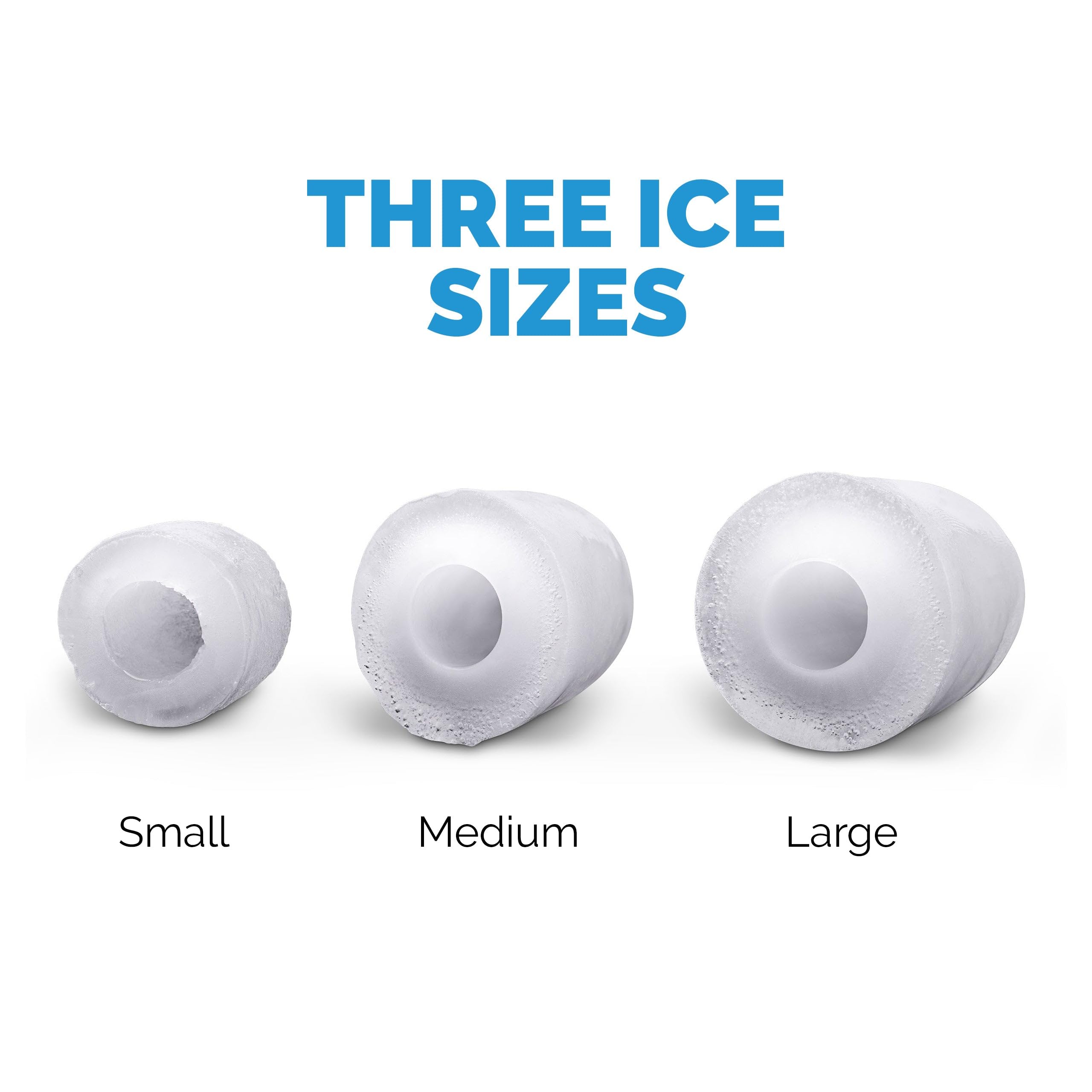 NewAir 28 Lb. Countertop Ice Maker | Portable Bullet Ice Machine | Fresh Ice In 10 Minutes, 3 Ice Sizes | Compact Stainless Steel With Scoop & Basket on Fridge.com - View 5