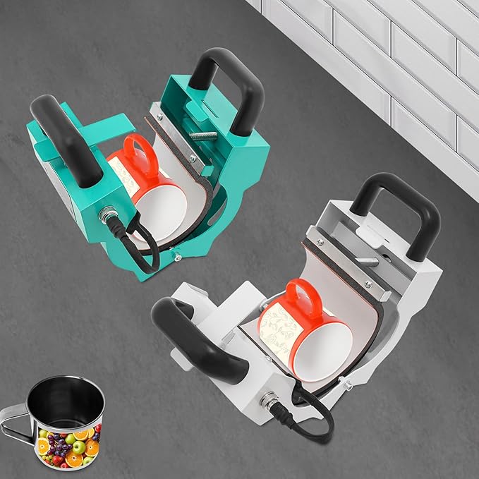 Prensa Térmica para Tazas Sublimación 300W Portátil DIY Azul miniatura 5