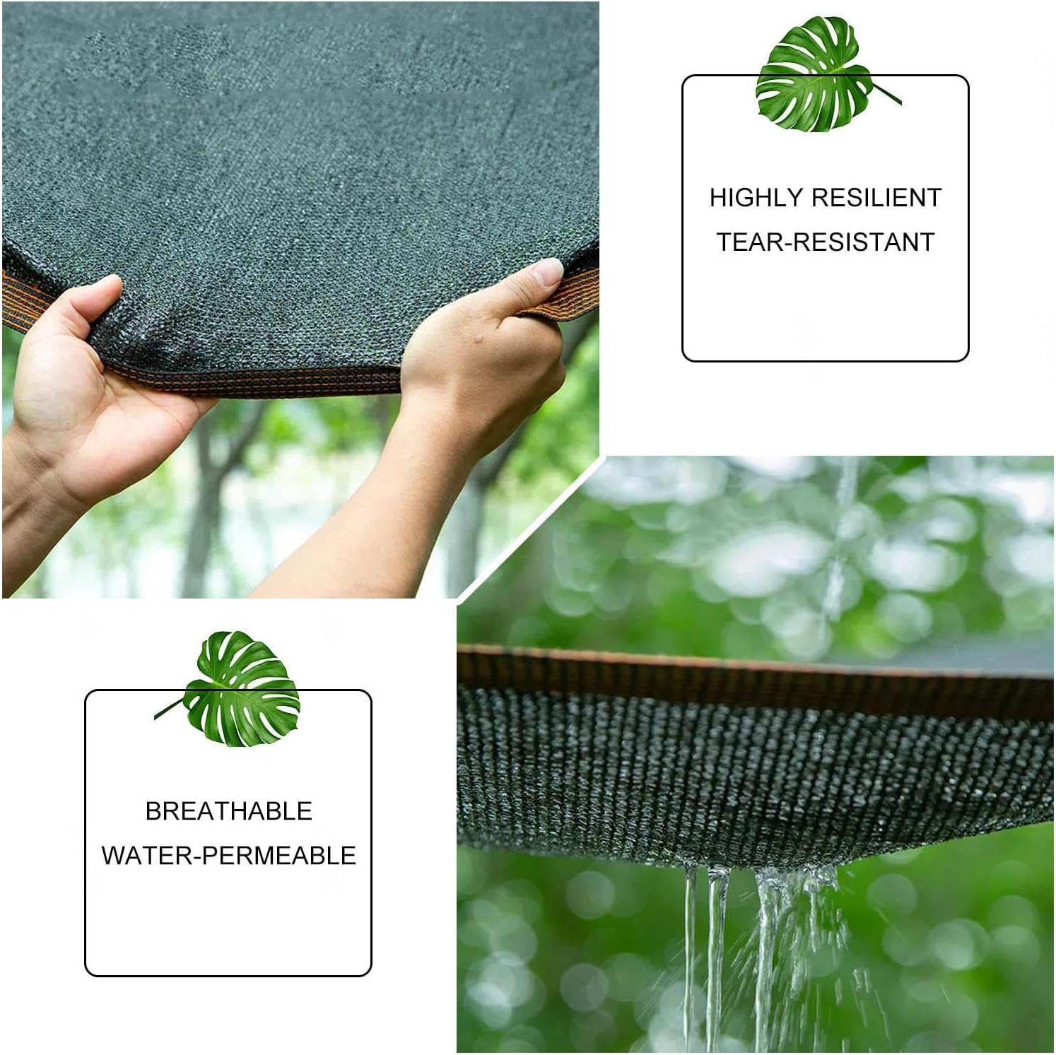 Shade Netting Garden,Shade Cloth for Plants,Black Sunblock Shade Net,Shade Mesh Tarp With Grommets,Breathable/Anti-uv Awning,Balcony Privacy Netting,Shade Sail,90% Shading,Black-2×9m(6.6*29.5ft)