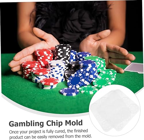 Miniatura 4 de VILLCASE El póquer del molde salta fuerza cristalina del rasgón del silicón de las piezas del epoxi 2 de las piezas para