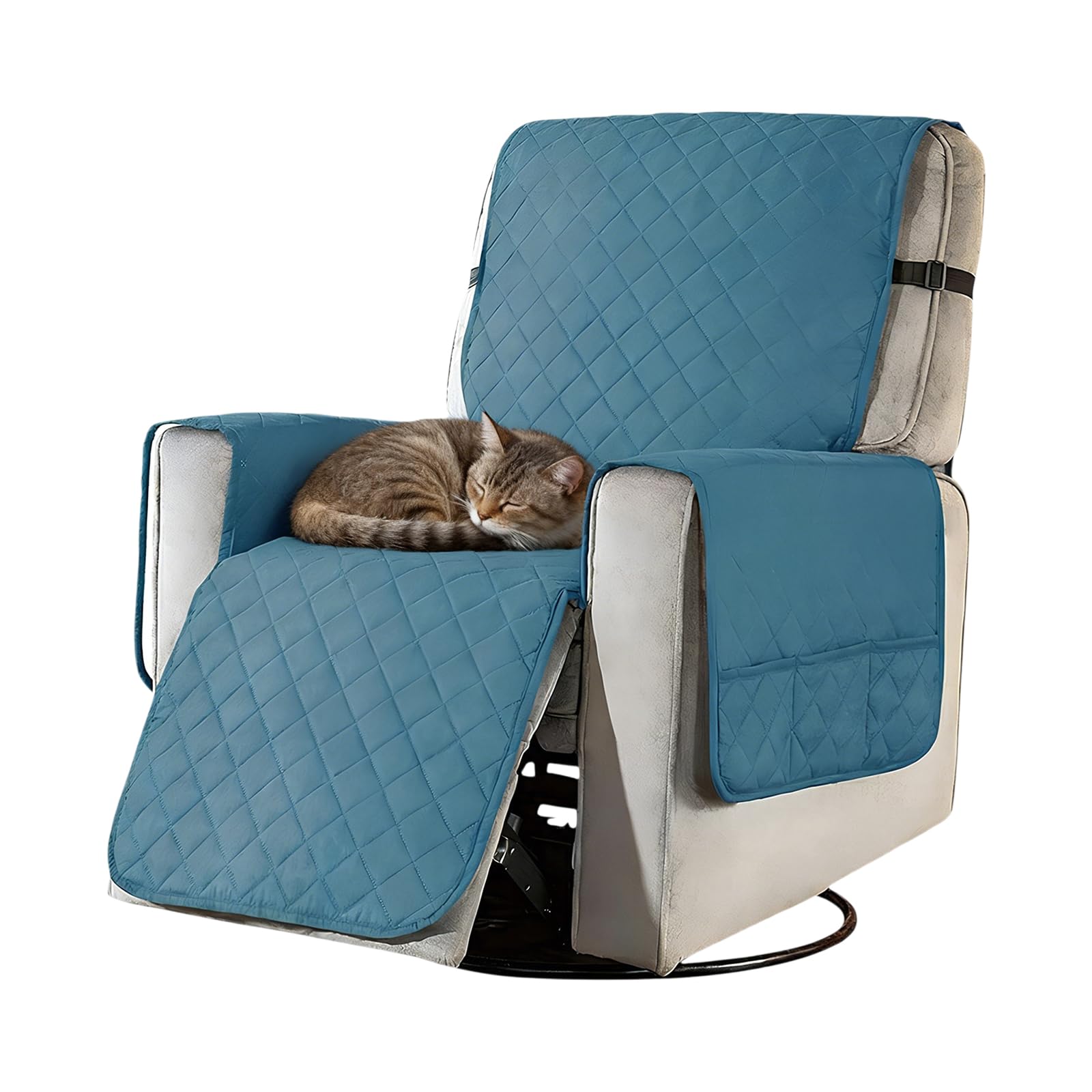 Funda Cubre Sillón Fundas para Sillas Reclinables, Funda Protector Sillón Impermeable, Funda Sillón 1 Plaza Funda Cubre Sofá,Protector para Sofá Relax Antideslizante Mascotas Amigables (Verde)