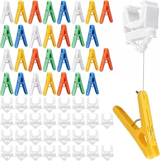 30 Set Multicolor Ceiling Hanger Grip Clips, Reusable Drop Ceiling Hooks
