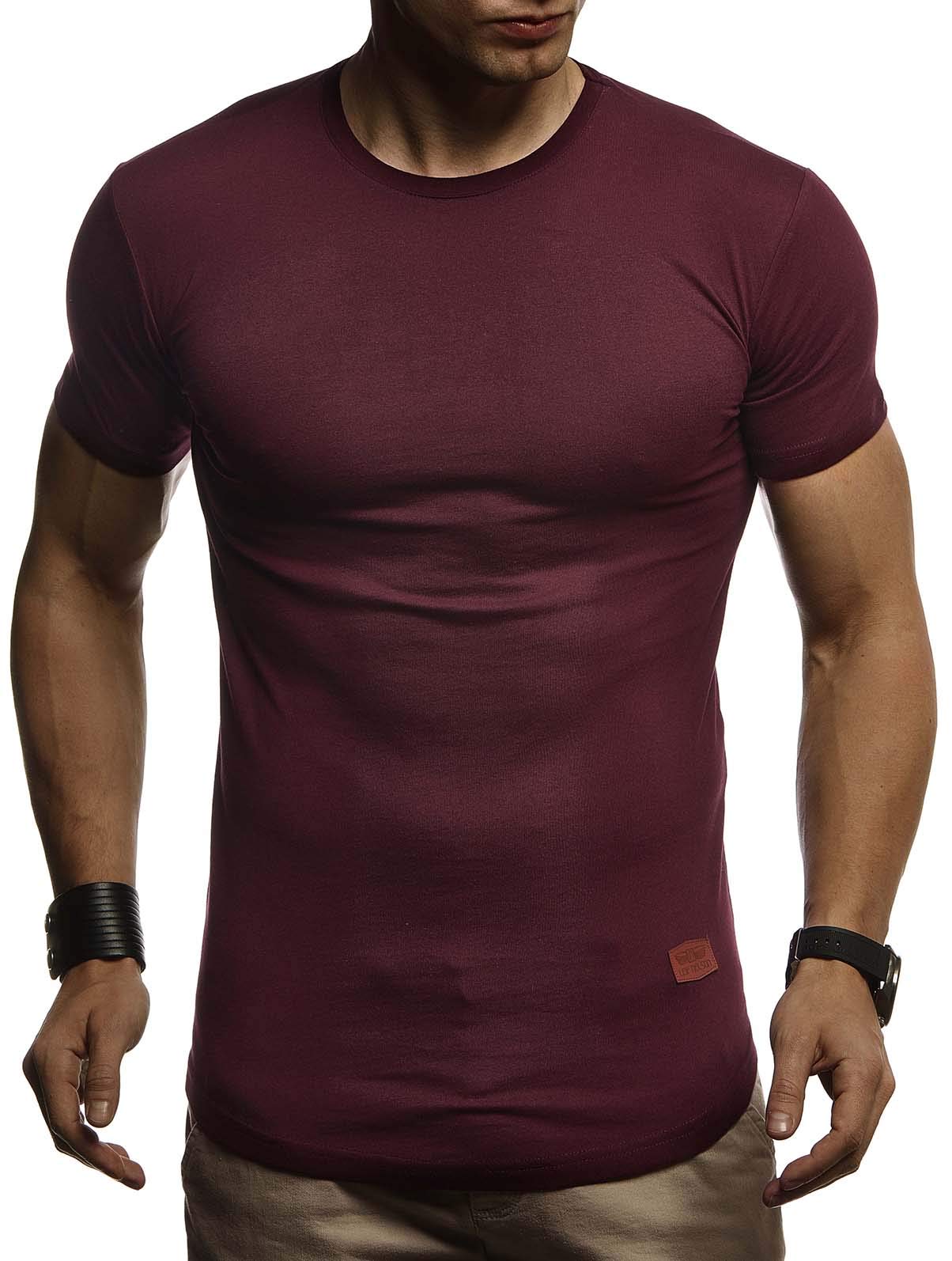 Leif Nelson Maglietta Uomo Estate Girocollo, vestibilità Regolare Maglietta Uomo 100% Cotone, Maglietta Base Uomo Manica Corta