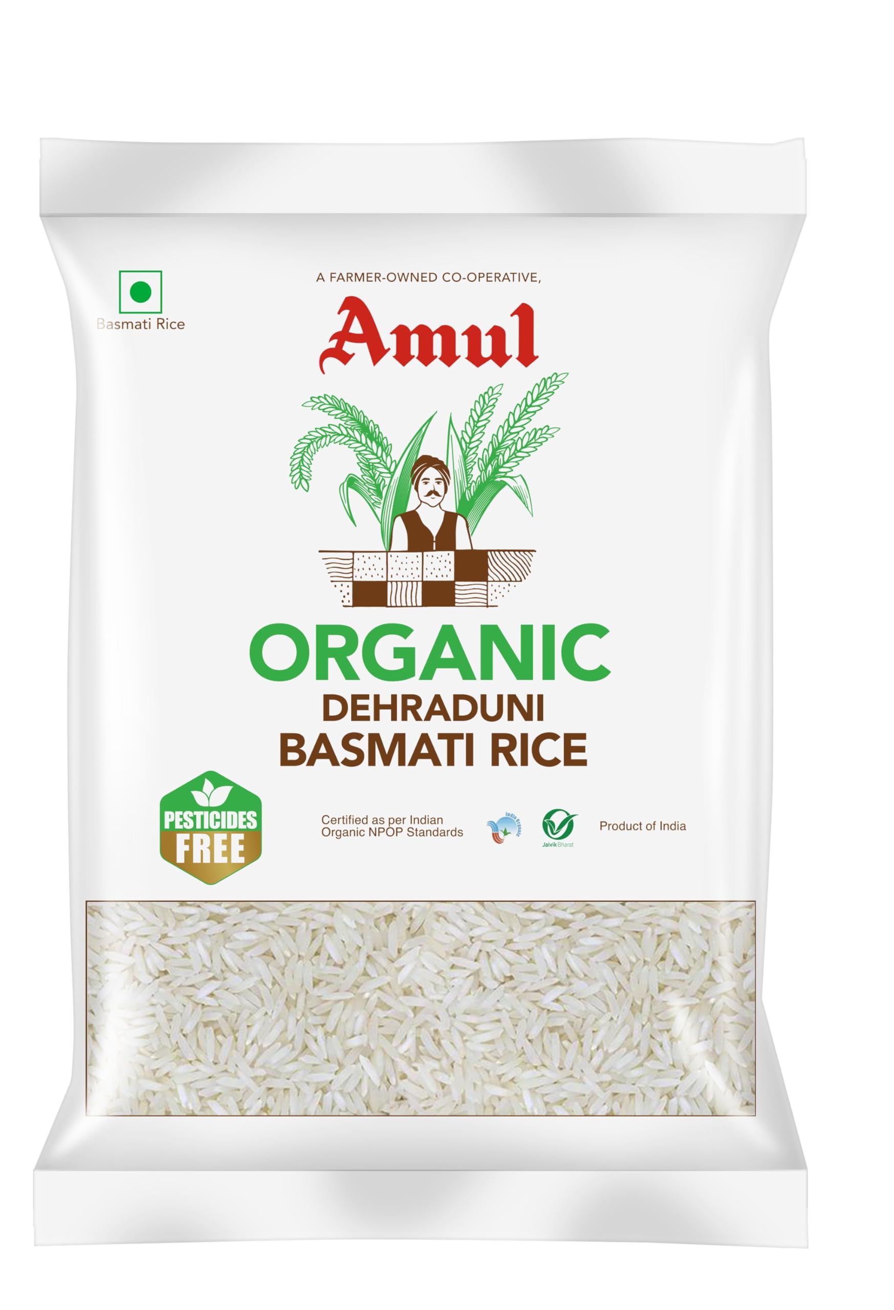 Amul Org Dehraduni Basmati Rice Bag, 1kg-image-27