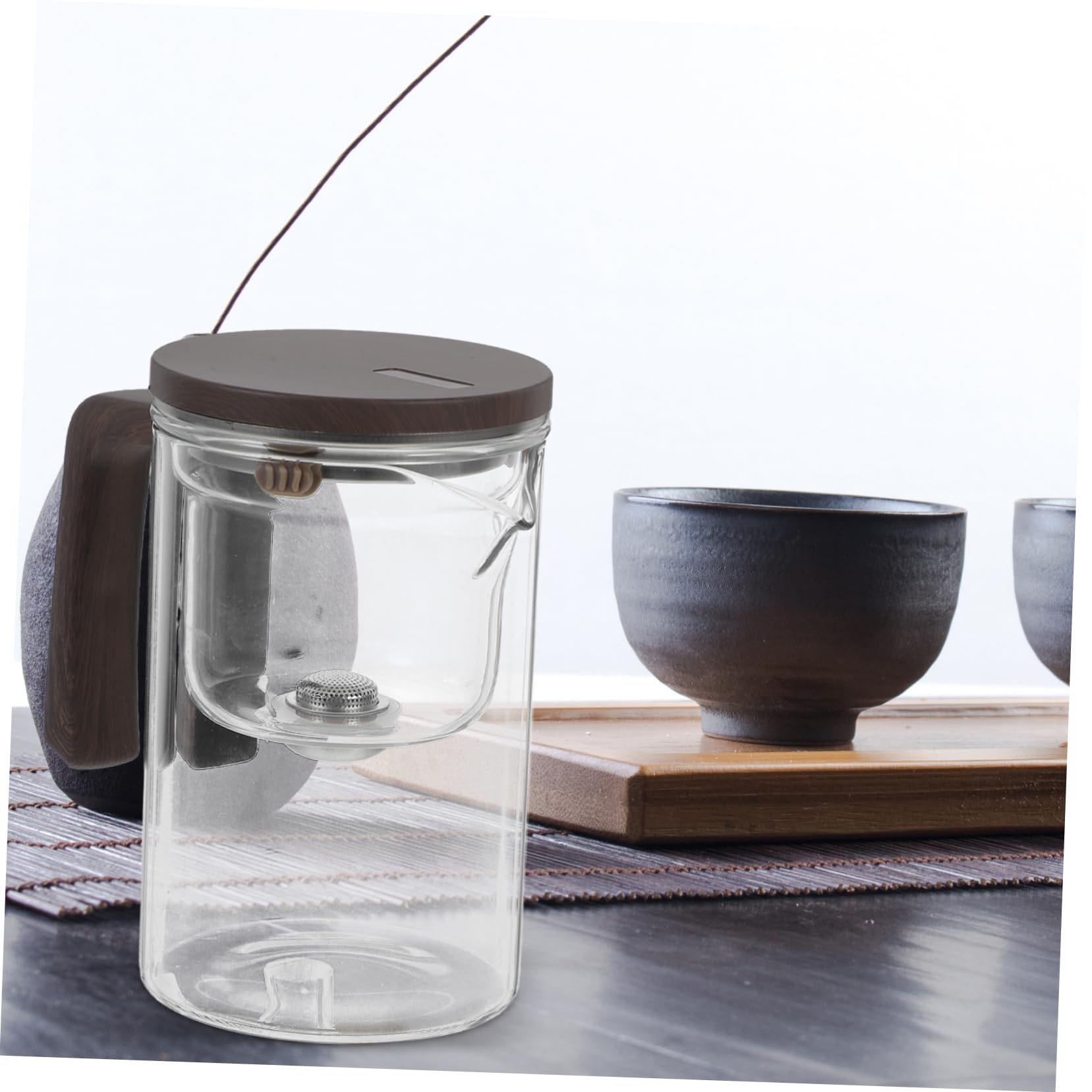 ULTECHNOVO Glas-teekanne Mit Blumenmuster Und Herausnehmbarem Sieb Für Losen Tee Herdkanne Aus Glas Tee-Ei-Topf Für Klaren Tee