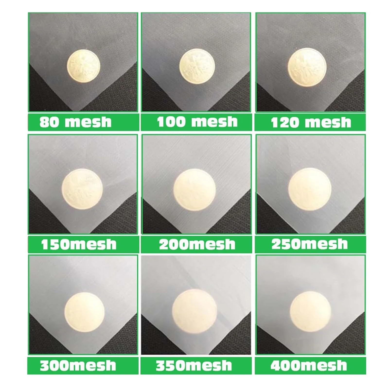 Malla de filtro de nailon 400 mesh 1x5 metro grado alimenticio para agua y aceite de cocina
