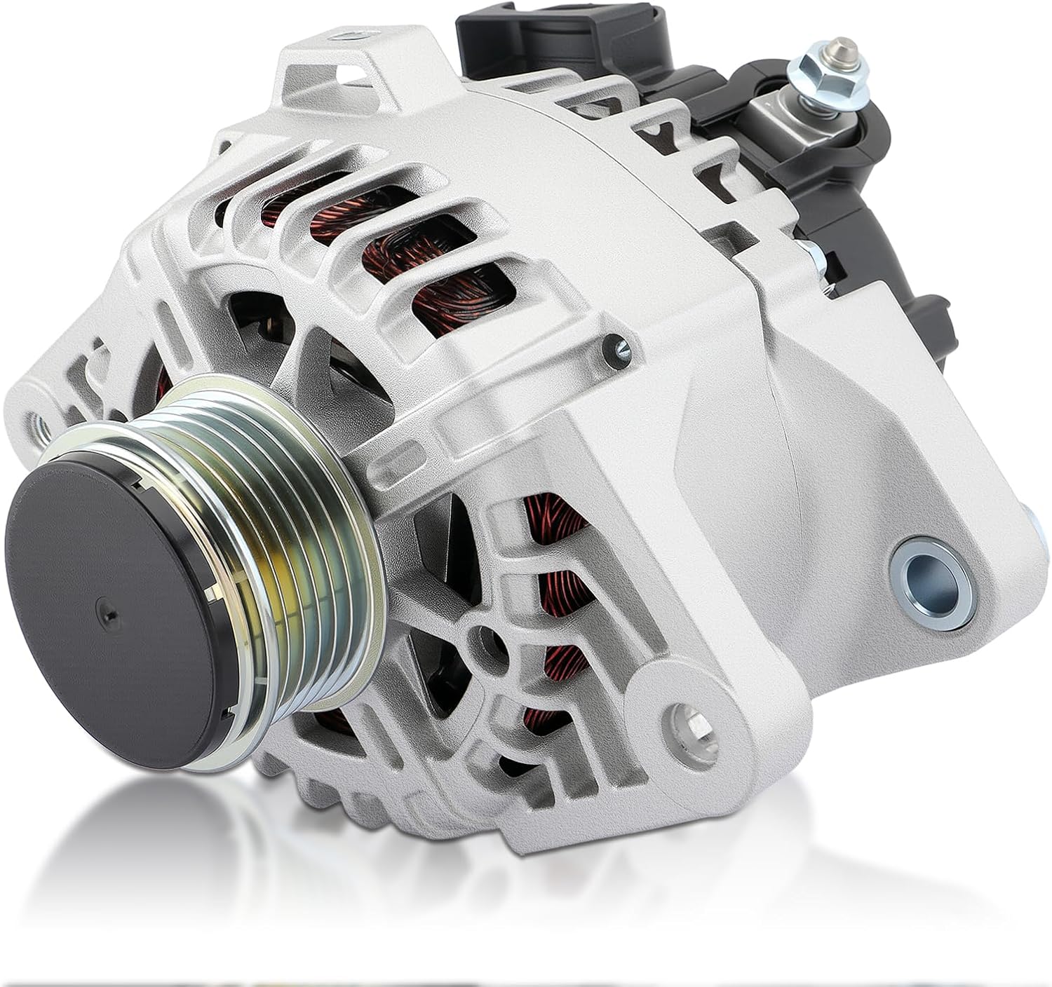 373002B760 Alternator Fit for Kia Rio 2014-2017 Soul 2012-2016 Forte5 2015-2016 Forte Koup 2014-2016 for Hyundai Veloster 2013-2017 110A 12V CW 6-Groove Pulley 373002B760RU