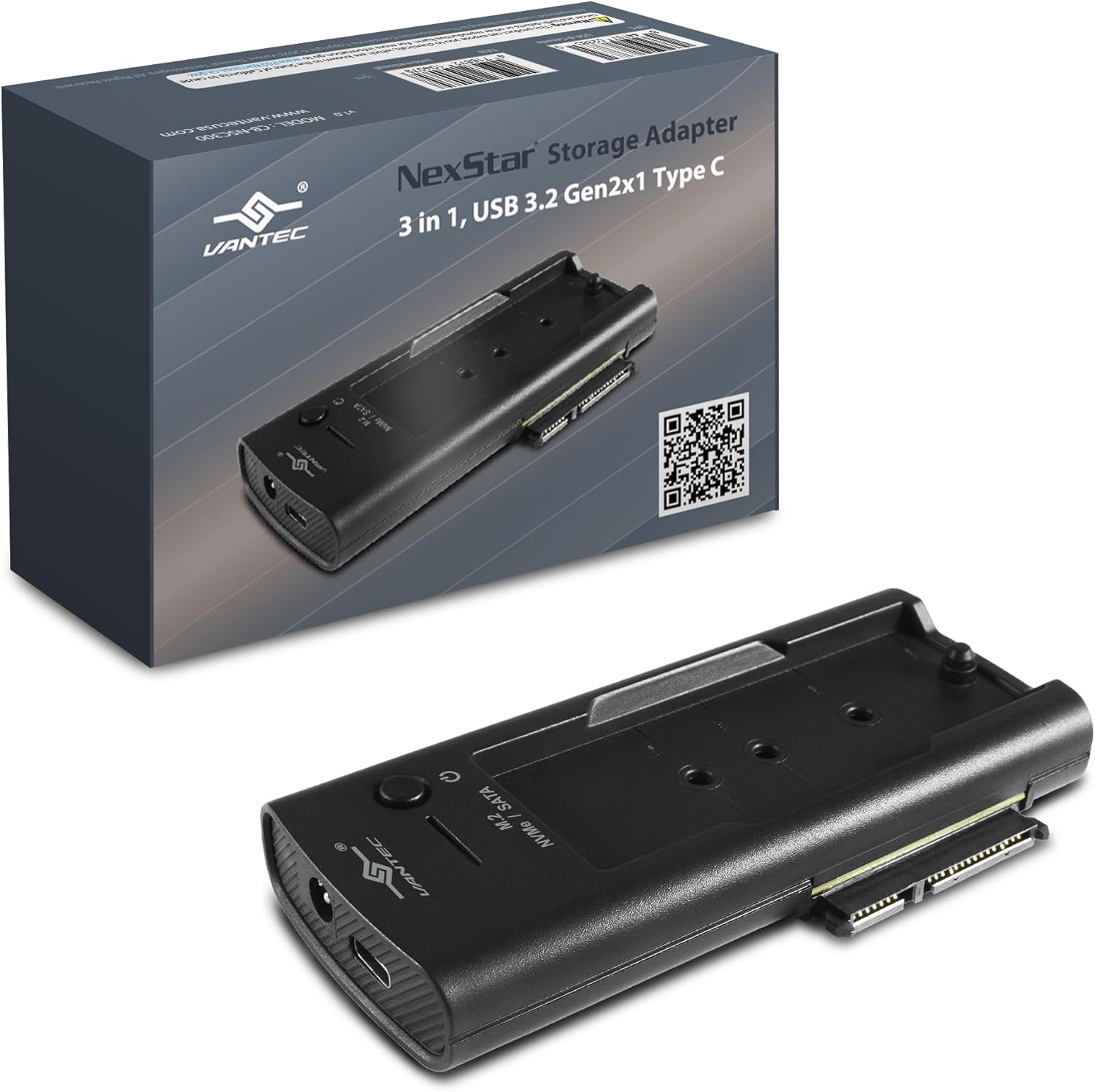 Vantec CB-NSC300 NexStar Storage Adapter, 3 in 1, USB 3.2 Gen2x1 Type C