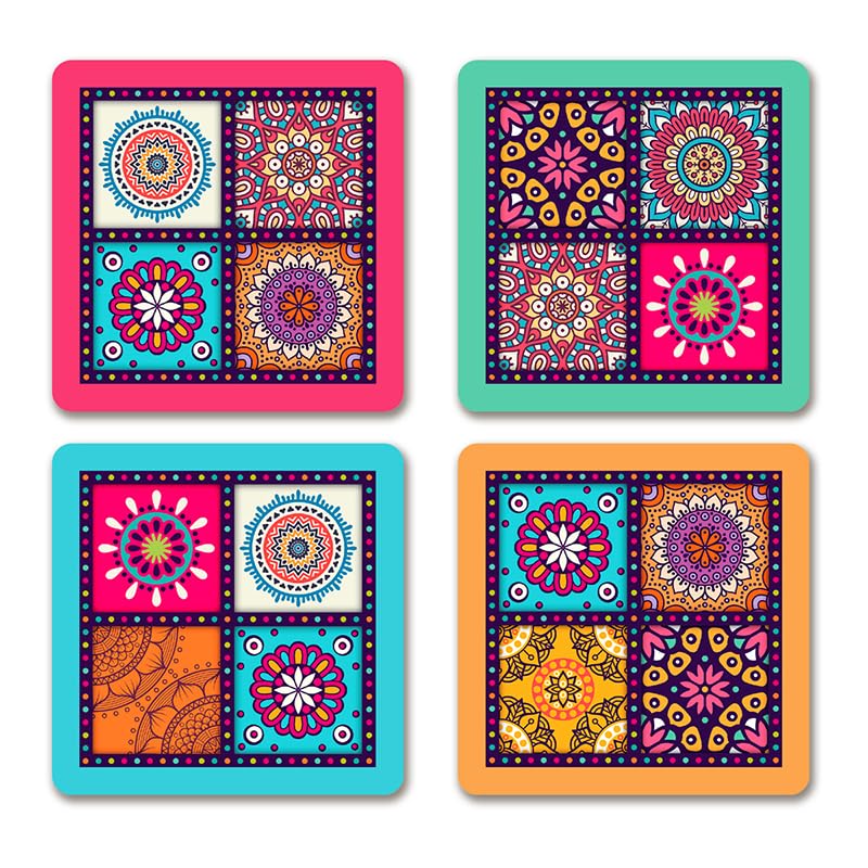 Brizberry® Brizcoast Premium Designer Square Ethnic Beautiful Wooden Coasters Fit for Tea Cups, Coffee Mugs and Glasses (3.5X3.5 Inch) Square 9 (Set of 4) (B0CJRYZGRX) Amazon Price History, Amazon Price Tracker